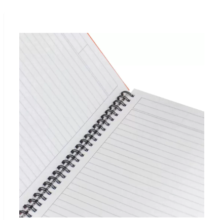 FIS Pack of 5 Spiral Hard Cover Notebook 9X7 Inches (22.86 X 20.32 CM) Single Line,With Border,100 Sheets-Saffron -FSNBS97NA240