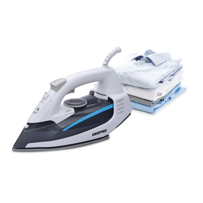 2400W Steam Iron For Crisp Ironed Clothes | Ceramic Sole-Plate, Temperature Adjustment & Auto-Off | Wet & Dry Ironing, Burst, Steam, Vertical Steam & Self-Cleaning Function - 2 Years Warranty