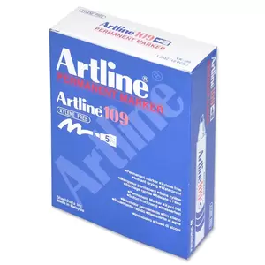 Artline Marker, Ek-109 Pack of 12, 2.0-5.0mm, Pack of 12, Chisel, Black - ARMK109BK