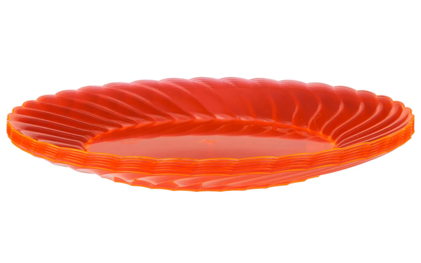 Premium Circle Flower Plate 6 Pieces(Orange)