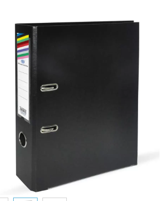 Pack of 50 Pieces Pieces PP Box File Spine 8cm Black