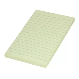 FIS Sticky Note, Colour Yellow with Ruling, Size 6 x 4 Inch, 100 Sheets, Quantity per Pack 12 - FSPO64RN