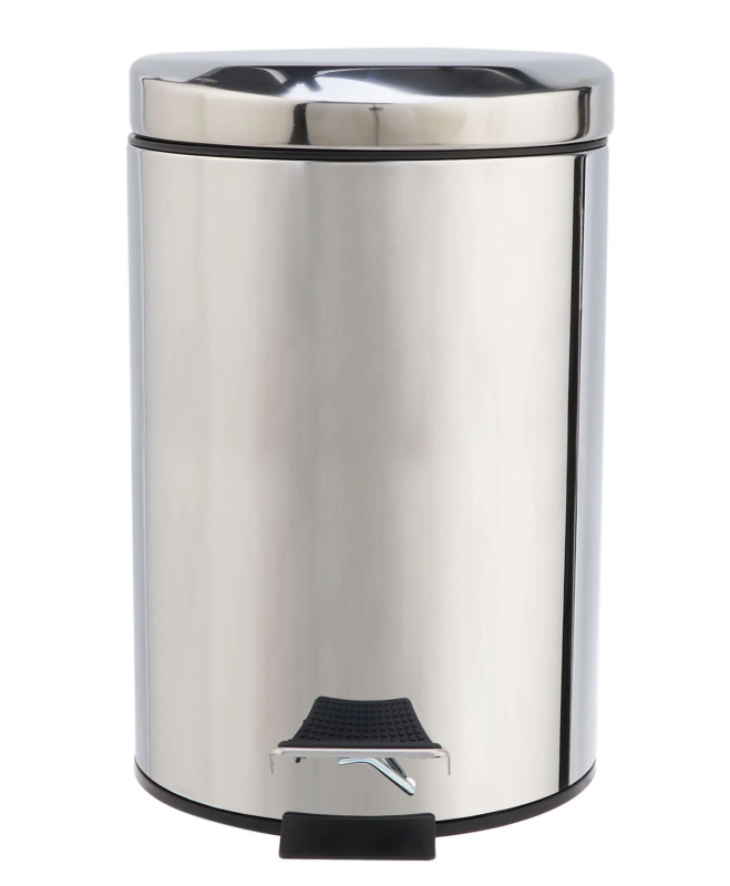 Hygic Stainless Steel Pedal Bin Dust Bin(Glossy Design)