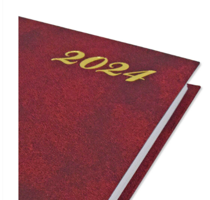 FIS Diary 2024 English (Friday & Saturday Combined) A5, Maroon - FSDI91E24MR
