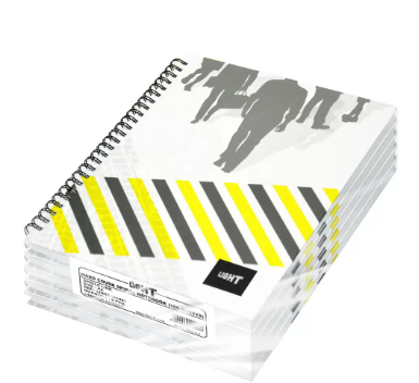 Light A4 Spiral Hard Cover Single Line Notebook (Pack of 5 Pcs X 100 Sheets) - LINBSA41801