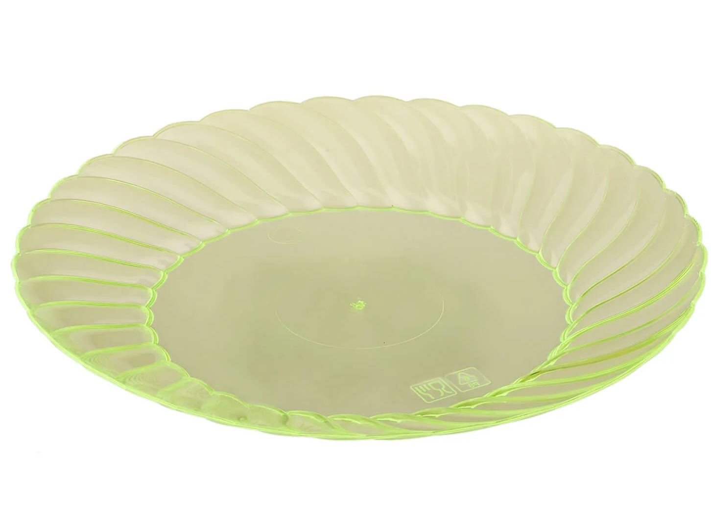 Premium Circle Flower Plate 6 Pieces(Green)
