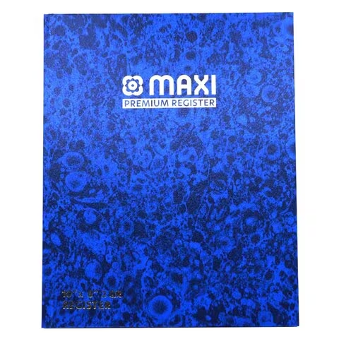 Maxi Hard Cover 2QR Register Book 192 Sheets Blue
