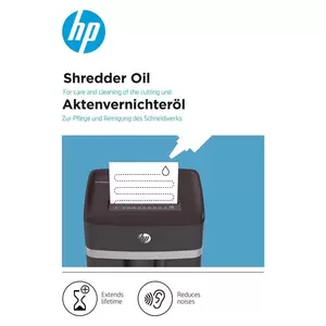 HP Paper Shredder Oil 400 ml Bottle, Plant Based for Care for Your Shredder - OLSR9132
