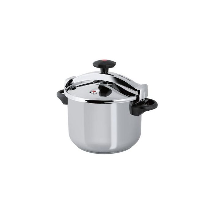 Royalford RF9651 Stainless Steel Pressure Cooker 9L - Lightweight & Home Kitchen Pressure Cooker With Lid, Multi-Safety Device With Cool Touch Handles And Safety Valves - For Gas And Solid Hotplates (