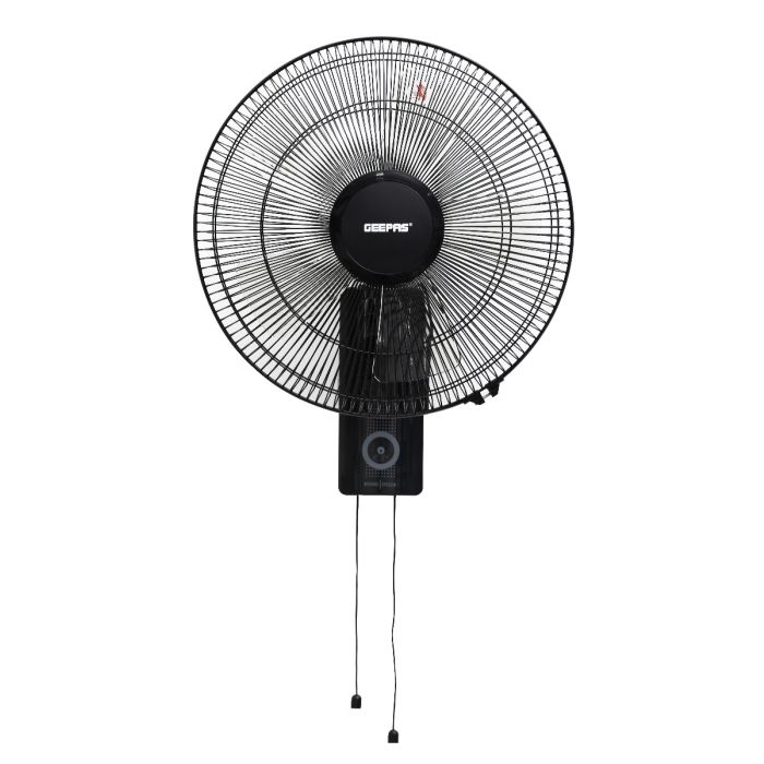 Geepas GF9483 16-Inch Wall Fan - 3 Speed Settings With 2 Pull String Cords | 5 Leaf Blades | Perfect For Home, Work Room Or Office Use | 2 Year Warranty