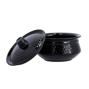 Royalford 4"Biza Handi with Lid1X48 - Melamine - Black