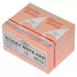 FISSticky Note Pad, 3X2 inches, Pack of 12, Fluorescent Pink 100 Sheets -FSPO32FPIN