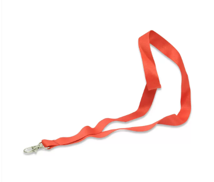 Pack of 50 Pieces Flat Lanyard Badge Holder With Hook 2X90cm Red - FSNA07-2CM