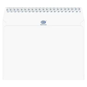 FIS Executive Laid Paper Envelopes Peel & Seal, Pack of 25 Pcs. Moon Beam White Color, C4 (229 x 324 mm) Size, 100 GSM - FSEE1042PMWB25