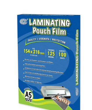 FIS Laminating Films 100 Sheets, 154 x 216 mm Size, 125 Microns - FSLM154X216N