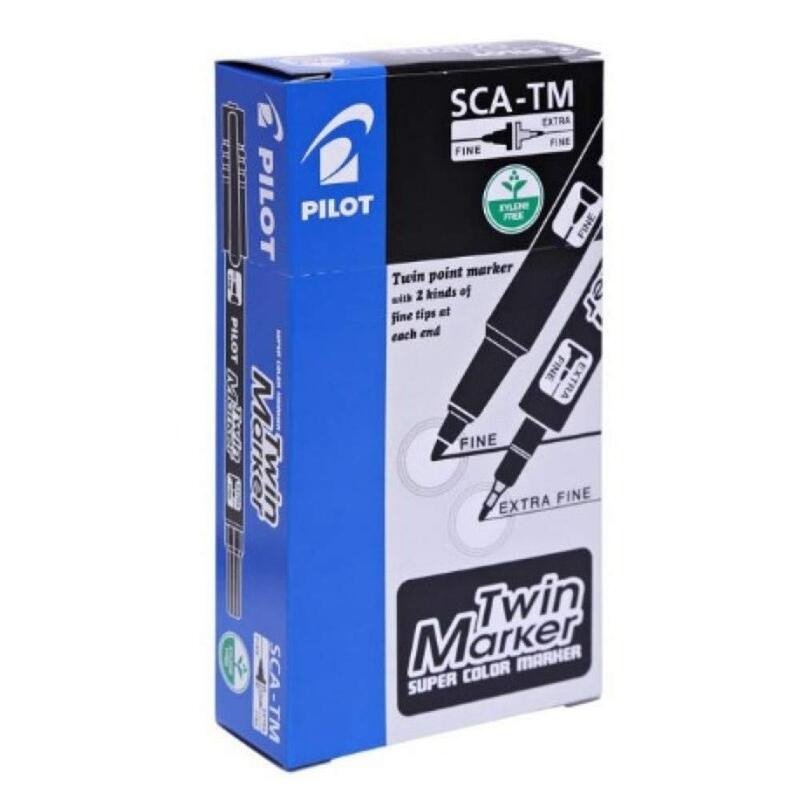 Pilot 12-Piece Twin Marker Pack/Black