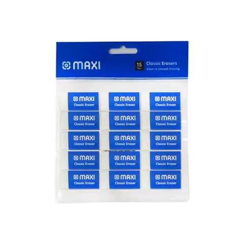 Maxi Classic Dust Free Classic Eraser White 15