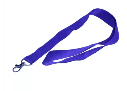 10-Piece FIS Flat Lanyard Purple with Metal Hook 2X90cm - FSNA08-2CM/10