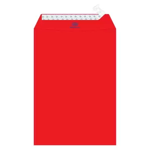 FIS Color Envelopes, Peel & Seal, Neon Red Colors, Pack of 50 Pcs. 9 x 6  inch, 80 GSM - FSEC8032PBRE50