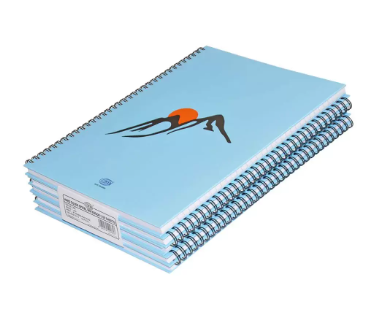 5-Piece FIS Spiral Hard Cover Notebook Single Line A4, 100-Sheets - FSNBSA41902
