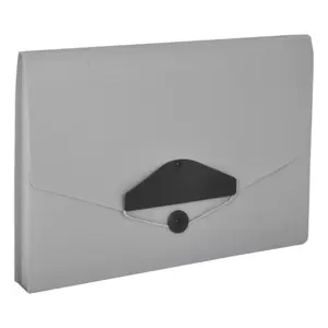 FIS Expanding Files 13 Pockets With Tie Grey Color, 210 x 145 mm Size - FSPG1304GY