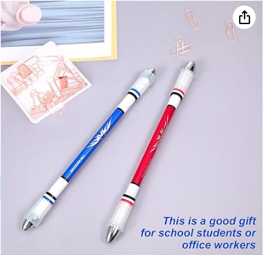 2 Pieces Pen Spinning Mod Spinning Pen V11 Non Slip Coating Pen Rotating Ballpoint Pen Balance Pen for Student Games Writable Rotating Pen