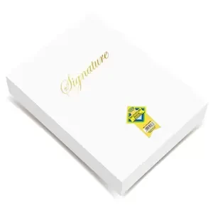 FIS Signature Book, Italian PU Material Cover with Window, 18 Sheets with Gift Box, Grey Color, 240 x 340 mm - FSCL18223W
