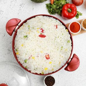 Royalford Casserole With Durable Granite Coating - Aluminium - Red - RF10259