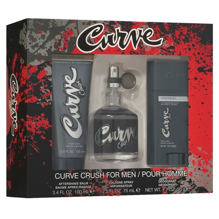 LIZ CLAIBORNE CURVE CRUSH (M) SET COLOGNE 75ML + ASB 100ML + DEO STICK 50G