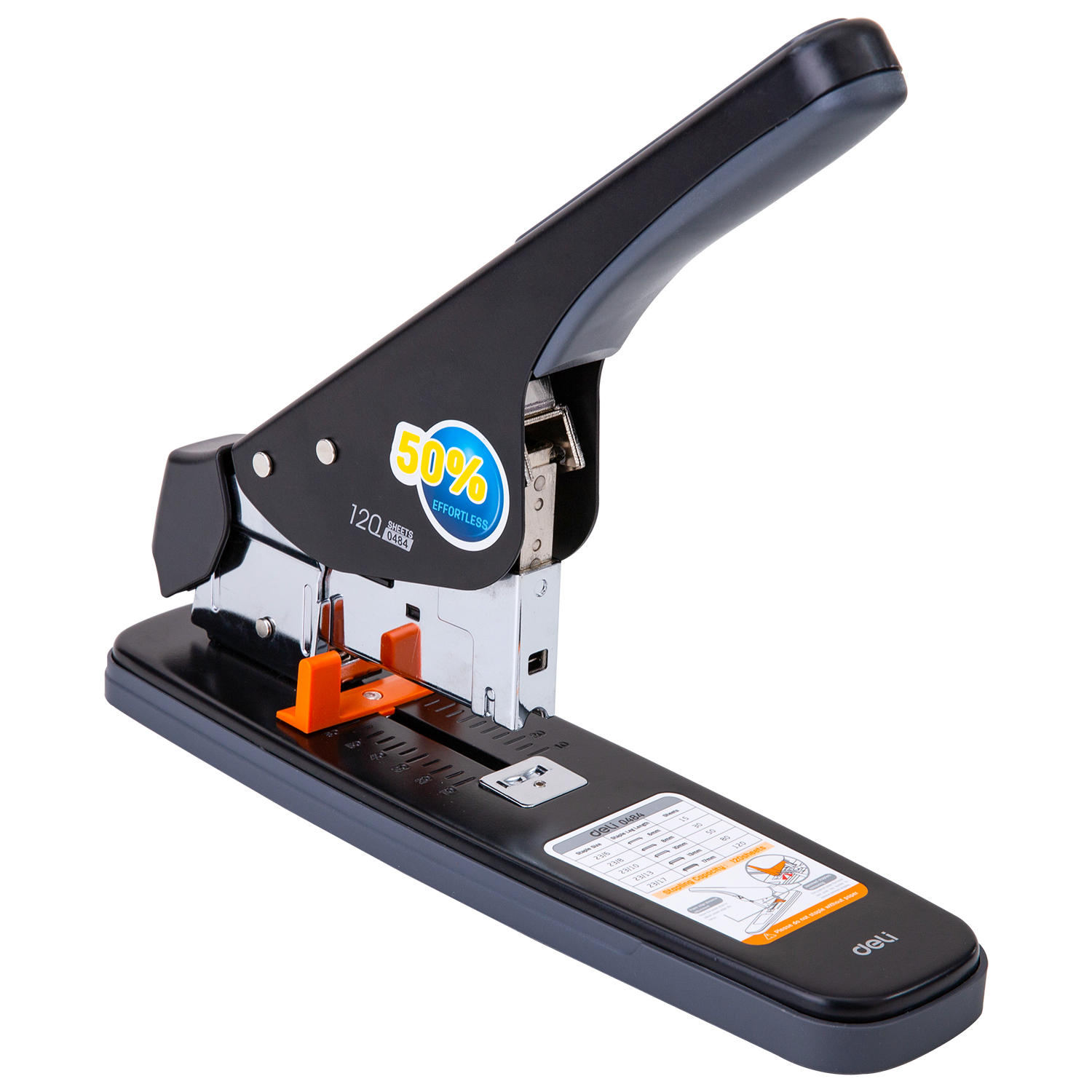 Deli-E0484 Effortless Heavy Duty Stapler