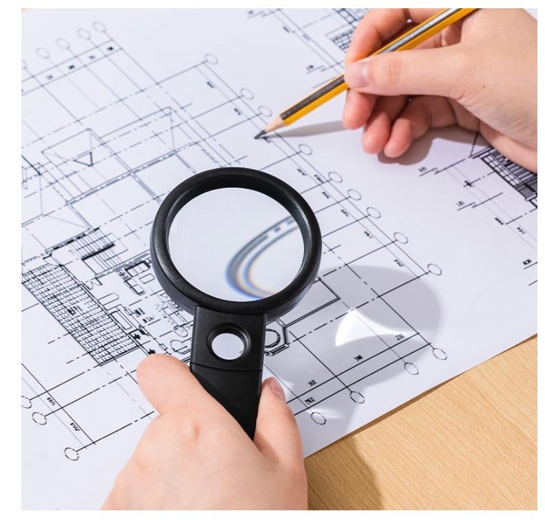 Deli Magnifier Glass No.9092, 45mm