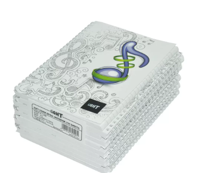 10-Piece Light Spiral Soft Cover Notebook Single Ruled (100 Sheet) A5 Size - LINBA51707S