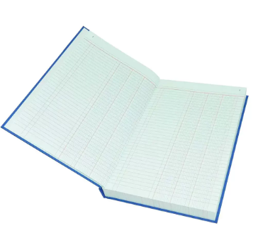FIS Cash Book, Azure Laid Ledger Paper, FS (210 x 330 mm) Size, 4 Quire - FSACCTC4Q82