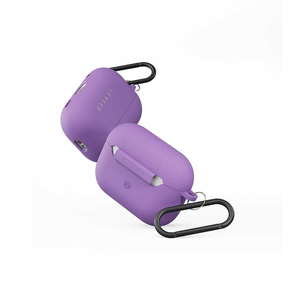 Levelo Gorra Silicone Airpods Pro 2 Case - Purple