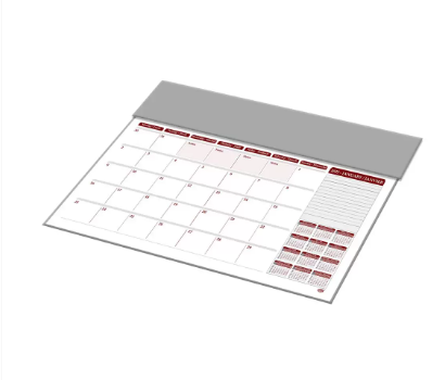FIS Year Planner 2023 (English/French) PVC Desk Blotter, Grey - FSDK2EF23GY