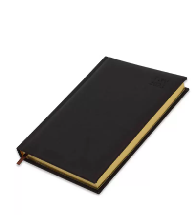 FIS Golden Diary 2023 (Arabic/English) A5, Italian PU, 1-Side Padded, Dark Brown - FSDI20AEG23DBR