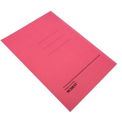 Modest Square Cut Folder F/S Pink with Metal Fastner A4 size