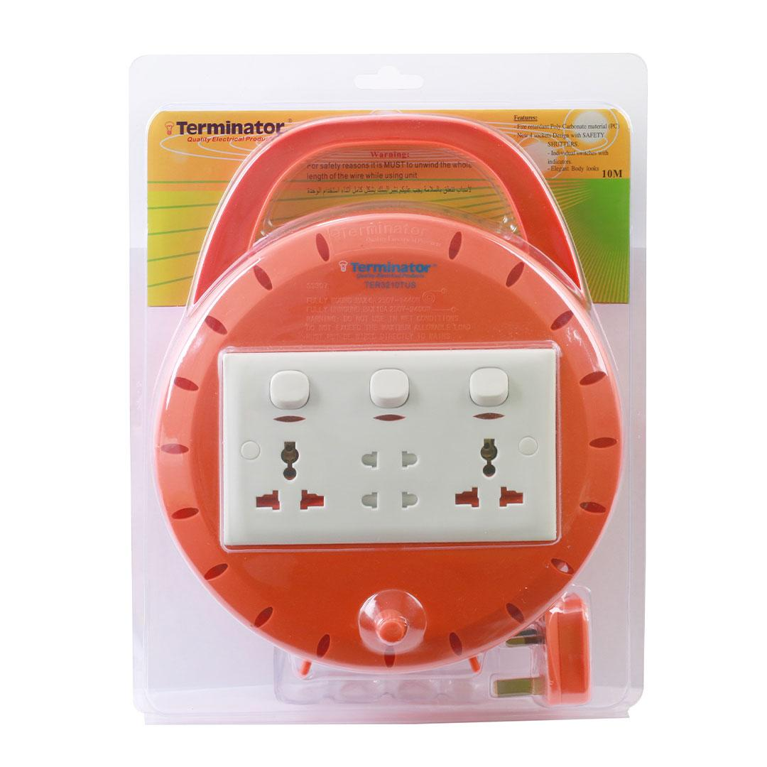 4 Way Extension Reel 10M Cable