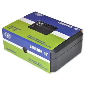 FIS Cash Box with Number Lock 10 Inch, Matt Finish Black Color - FSCPTS0027BK