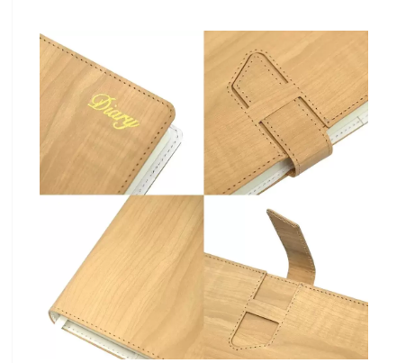 Fis 2024 A5 Diary English Vinyl Hard Sewn Cover Light Brown -FSDI80E24LBR