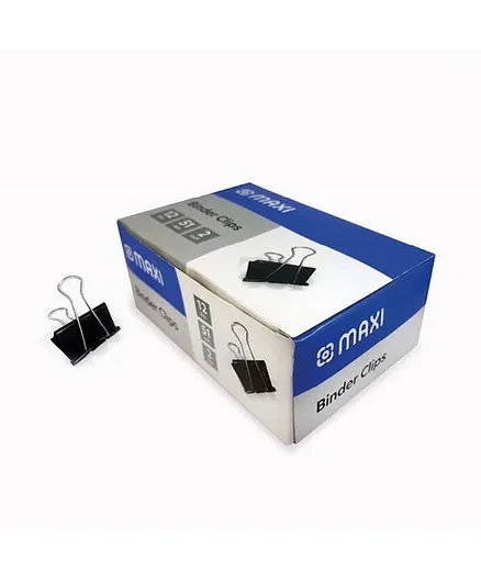 Maxi Binder Clip 51mm Black - 12 Pieces/Box