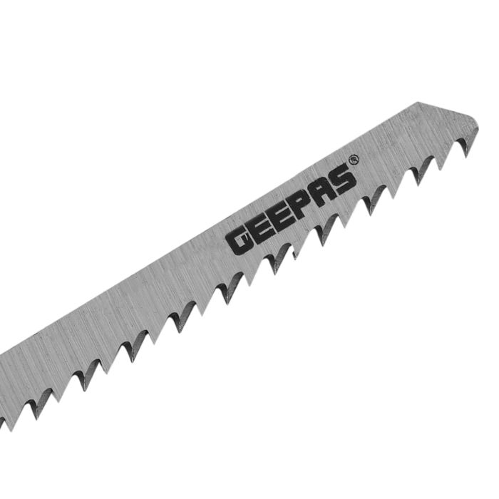Geepas 5Pcs Jigsaw Blades - Carbon Steel Blades With Extra-Wide, 4.0mm Kerfs & 75mm Long, Fast Cutting Capacity | Compatible With All Brands Jigsaw