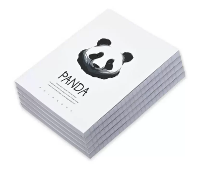 FIS Pack Of 5 Soft Cover Notebook, 96 Sheets A5 Panda Design 7 -FSNBSCA596-PAN7