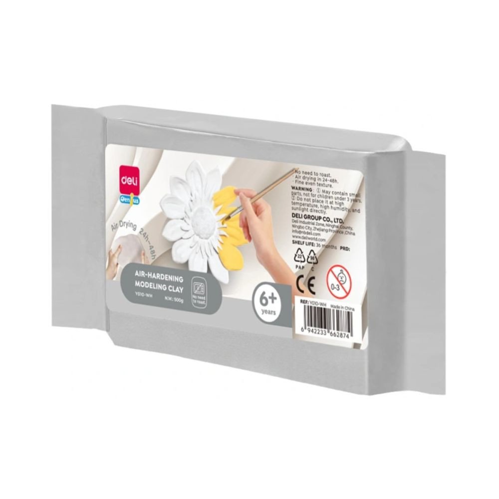 Deli Air Hardening Modelling Clay White 250gm