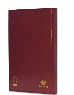 FIS Notebook Bonded Leather, Size A5, Italian Ivory Paper, 70 GSM, 196 Pages, 8 mm Ruled, Hard Cover, Colour Maroon - FSNBHCA5IVBLMR