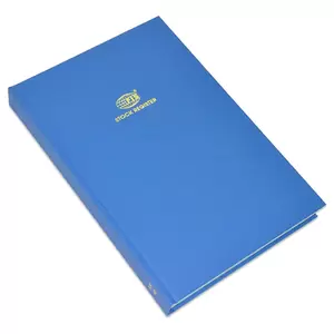 FIS Stock Register 4Quire F/S Size, Blue - FSCLSTOCK4Q