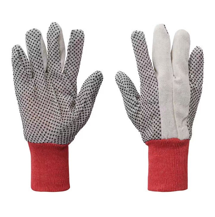 Vaultex VDD PVC Dotted gloves White/Red, 751gm/Pack 12 Pairs/Pack