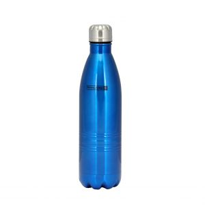 Royalford 350Ml Double Wall Vacuum Bottle - Stainless Steel - Blue