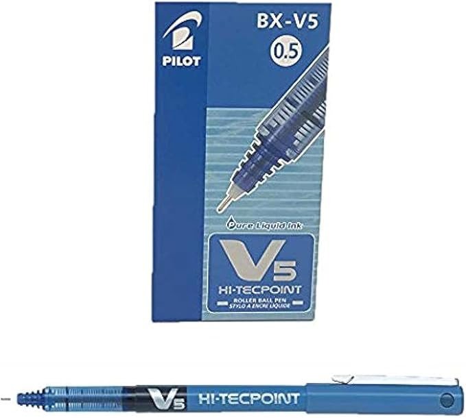 Pilot BX-V5 Hi Tecpoint Roller Pen 0.5 Blue Pack of 12
