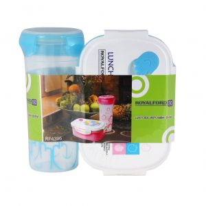Royalford Lunch Box With Water Bottle 1X48 - Plastic - Blue - RF4396PINK